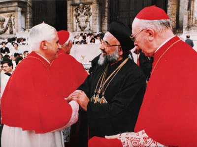 H.H. The Patriarch with the present Pope Benedict XVI - 1984